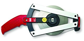 BMI 301034050AF Weißlackiertes Bandmaß, gedruckte Teilung, Breite 13 mm, Länge 50 m