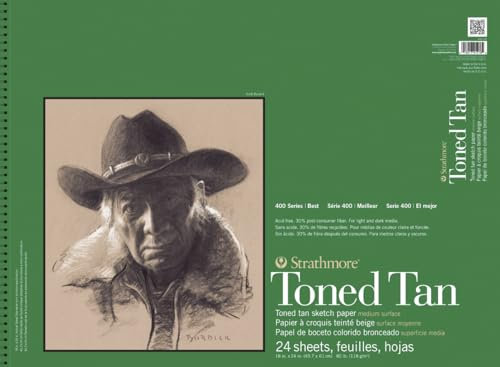 Strathmore 412-18 400 Series Skizzenblock, 45,7 x 61 cm, drahtgebunden, 24 Blatt