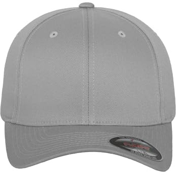 Flexfit Unisex Cap Wooly Combed, Unisex Baseballkappe, XXL, Silver