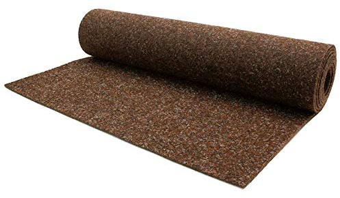 Primaflor Nadelfilz Bodenbelag Merlin | Braun | 200x400 cm | Nutzungsklasse 33, 17 dB Trittschallminderung, stuhlrollen- und treppengeeignet, GUT-zertifiziert, für Fußbodenheizung