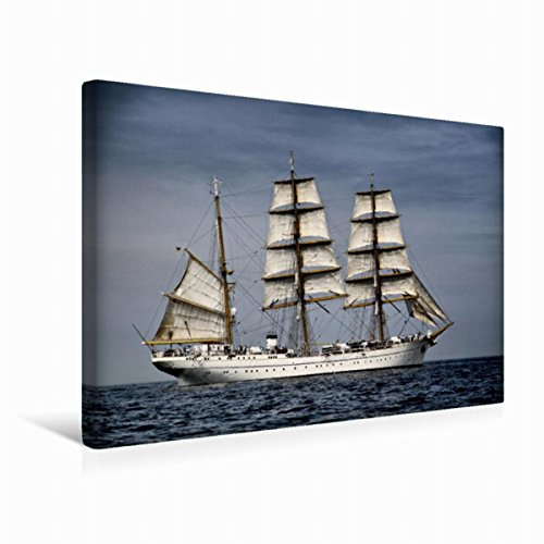 Premium Textil-Leinwand 45 x 30 cm Quer-Format Gorch Fock | Wandbild, HD-Bild auf Keilrahmen, Fertigbild auf hochwertigem Vlies, Leinwanddruck von Thomas Deter