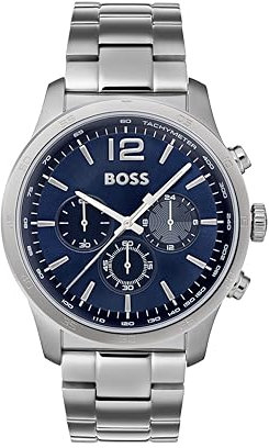BOSS Chronograph Quartz Watch Men With Silver Stainless Steel Bracelet - 1513527