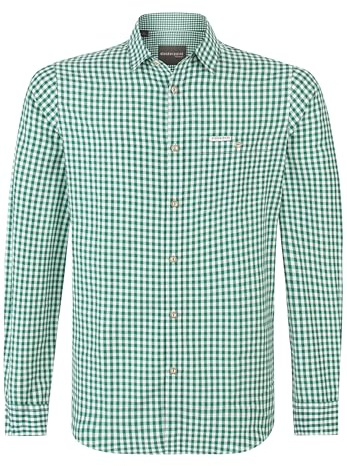 Stockerpoint Campos3 Herren Trachtenhemd, Dunkelgrün, XXL