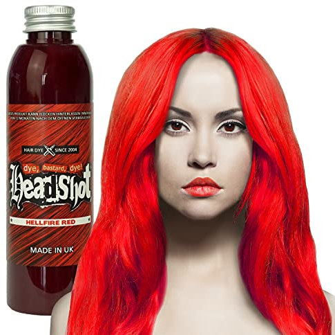 Rote Haarfarbe Headshot Hellfire Red, Semi-permanente Haartönung 150 ml