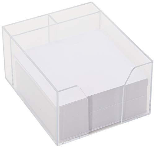 Interdruk Zettelklotz - Notizklotz - Zettelbox - 85 x 85 x 35 mm - Circa 350 Lose Blätter - Weiß