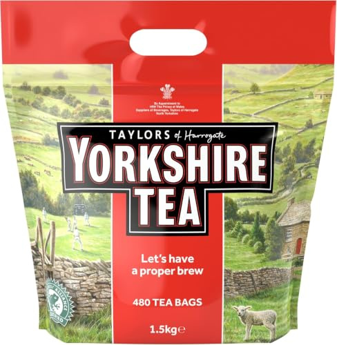 Yorkshire Tea - Erfrischender, Starker Schwarzer Tee-Mix - English Breakfast, Sorgfältig Gemischt für Konsistenz und Geschmack - 480 Teebeutel