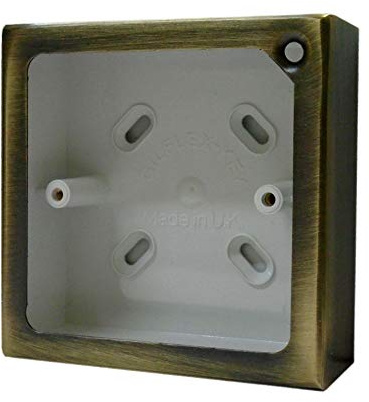 G&H Brassware Single Antique Bronze Surface Mounted Patress Box