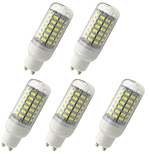 Aoxdi 5 Stück GU10 LED Mais Leuchtmittel Birnen 10W, Kaltweiß, | 69 SMD 5730 LED Licht Lampen, GU10 Energiespar LED, AC220-240V