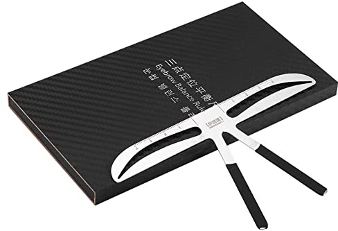 1 artikel professionell ögonbrynslinjal mätning balans förlängningsregel räv ögonbrynsform stencil smink verktyg skönhet tillbehör för ritning av form (Akinami Eyebrow)