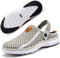 Zuecos Mujer Hombre de Verano Playa de Sandalias Ligero Pantuflas Zapatillas de Estar por Casa Antideslizante Gris Claro 46