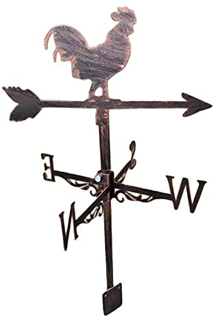 WJBABJ Meteo Vane Gallo in Acciaio Inossidabile Gallo Agevolante Meteo Vane Standard Yard Barn Scena