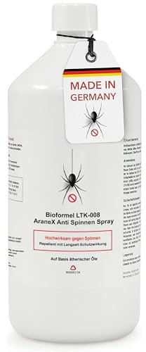 BIODELTA LTK-008 Spinnenspray 1 L - Spinnenabwehr mit Langzeitwirkung - Anti Spinnen Spray - Spinnenvertreiber - Ungezieferspray - aus Deutschland