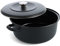 Merten & Storck Cocotte en fonte avec couvercle,26 cm/5 l, induction,couvercle bombé auto-bâtissant, va au four jusqu'à 300°C,convient à tous les types de chaleur,pour les ragoûts et les cocottes,noir