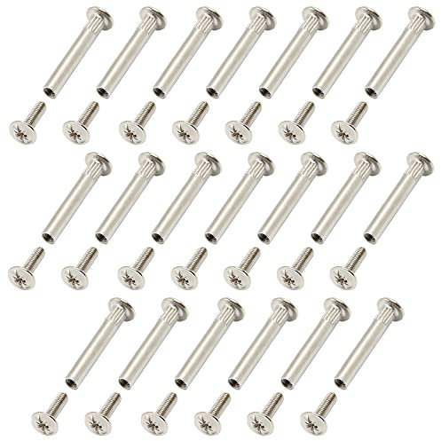 Yingcen 20 Stück Möbelschrauben M5 Hülsenschraube Gewinde Verbindungsschraube Hülse Möbelverbinder für 31-40mm Möbel Schrankverbinder (Ø 5mm)