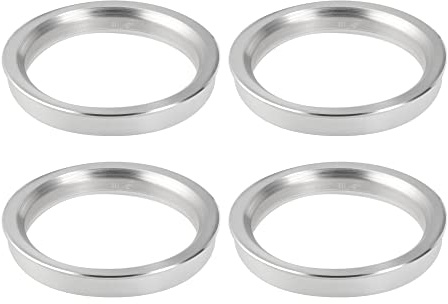 X AUTOHAUX 4 Stück Aluminium Zentrierringe Silber 72.6mm Präzisionssitz | Innendurchmesser 60.1mm, Tiefe 10mm, Beseitigt Lenkradvibrationen