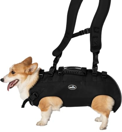 Hundegeschirr, Unterstützung und Rehabilitationsschlinge, verstellbar, gepolstert, atmungsaktiv, Hundegeschirr für Hunde, behinderte, Gelenkverletzungen, Arthritis, Stabilitätsverlust (7,5–15 kg)