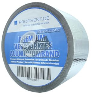 Nastro in alluminio rinforzato di alta qualità, resistente al calore, impermeabile, per riparare superfici metalliche, nastro adesivo rinforzato in rete, isolamento 50 m (50 mm/50 m)