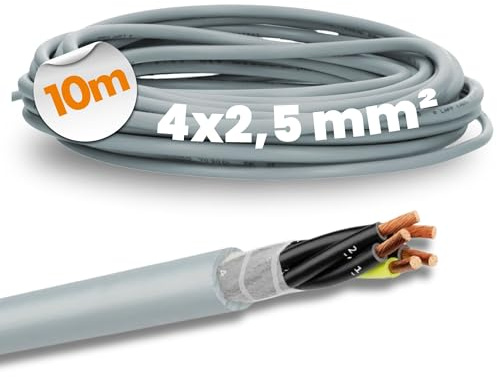 Lapp 10m Ölflex Classic FD 810 Steuerleitung 4G2,5 mm² | Hochflexible 4-adrige Anschlussleitung mit PVC-Mantel, grau, ölbeständig, für Energieführungsketten und Maschinenbau
