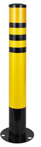 ErdBar parkplatzsperre Sicherheitspollerpfosten, Poller aus Stahl, nachtreflektierendes Design, Verkehrspoller für Lager, Parksperre (1 Packung) (Color : Yellow, Size : 3.1 * 23.6in)