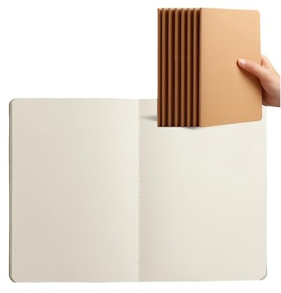 IheDovb A5 Notizheft, 10 Stück Kariert Notizblock Mini Schreibblock A5 Notebook für Schule Büro (Blanko Seiten)