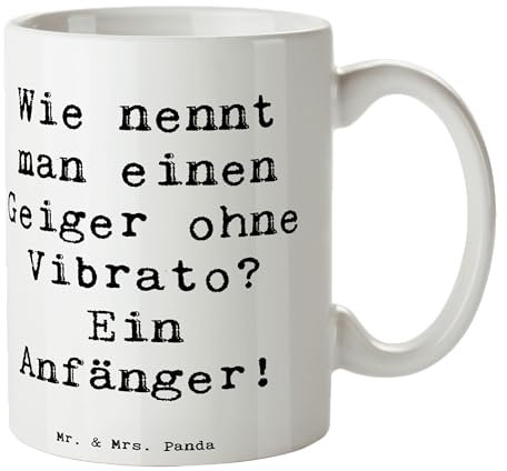 Mr. & Mrs. Panda Tasse Spruch Violine Anfänger - Geschenk, Vibrato, Tasse Motive, Geschenk Tasse, Cappuccino Tassen, Teetasse, Streichinstrument,