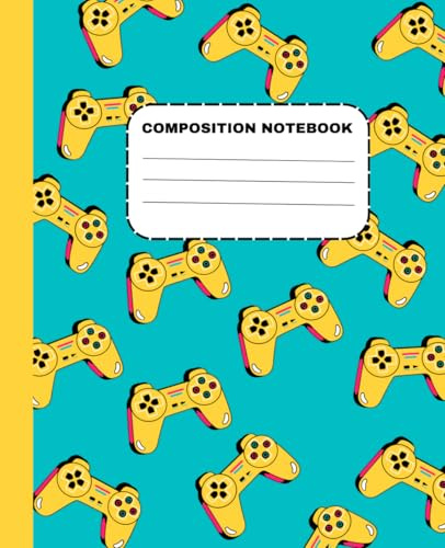 Composition Notebook : Video Games Composition Notebook for kids | Modern Notebook for Gamer Kids, Boys, Girls: 7.5 x 9.25, 110 Pages