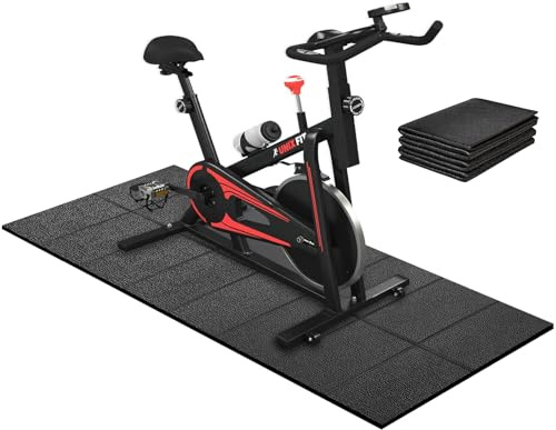 WERCHO Faltbare Laufbandmatte, 160 x 76,2 cm, 0,6 cm dick, Laufbandmatten für Teppichboden, wasserdicht, rutschfest, Trainingsgerät, Matte für Laufunterlage, Fahrradtrainer, Rudergerät,