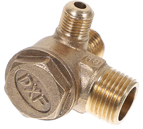 HOMSFOU Air Check Valve and Quick Installation Brass 3-Port Non-Return with Corrosion Resistance for Compressor Piston Pump Suitable for Air Compressor Pressure Control