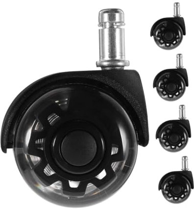 Gadpiparty 5pezzi Ruote Per Sedie Ufficio Rotelle Ricambio Per Sedia Gioco Ruote Girevoli Per Pavimenti Moquette