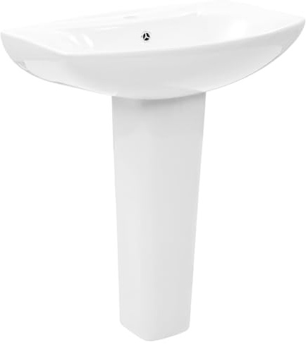 Swpsd Freestanding Basin with Pedestal Ceramic White 650x520x200 mm washbasin Model143001