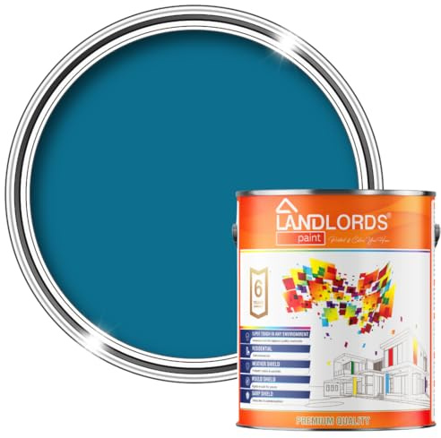 Landlords Furniture Paint - Sky Blue - 1 Litre | Wood Paint for All Wood Furniture, Kitchen Cupboards, Cabinets, Doors & Chairs | Water-Based, Non-Toxic & Odourless | Matt Finish