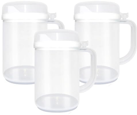 Brocca piccola da 3 pezzi per l'apprendimento precoce, sicura per i bambini, facile da versare, in plastica, con coperchio e manico, per acqua, latte e succhi in classe, all'asilo a casa.