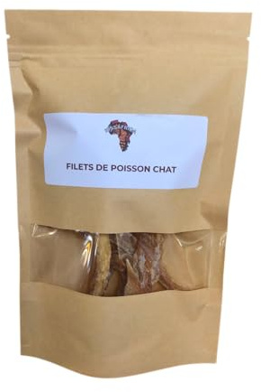 Filets de Poissons-Chat Séchés 50g – Poisson Séché Africain – Catfish Séché – Ingrédient Traditionnel pour Sauces, Bouillons, Plats Africains – 100% Naturel