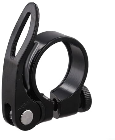Collier de serrage de tige de selle de vélo, 31,8 mm/34,9 mm QR à dégagement rapide pour VTT en aluminium 6061, léger 45 g (noir - 34,9 mm)