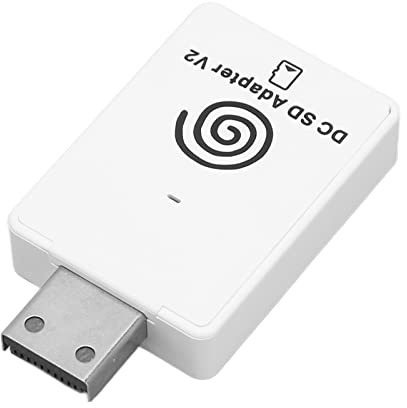 Goshyda Adaptateur de Lecteur de Carte de Stockage Plug and Play pour Dreamcast, Lecteur de Carte Mémoire pour V4.0, Prend en Charge jusqu'à 128 Go, Accessoires de Console de Jeu Durables en ABS