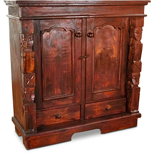 livasia Anrichte, Highboard, Sideboard, Schrank, Kommode, Landhausstil (braun)