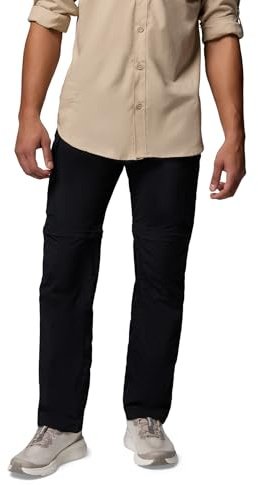 Columbia Mens RidgeÂ™ Silver Ridge Convertible Pant, Black, 36W x 32L US