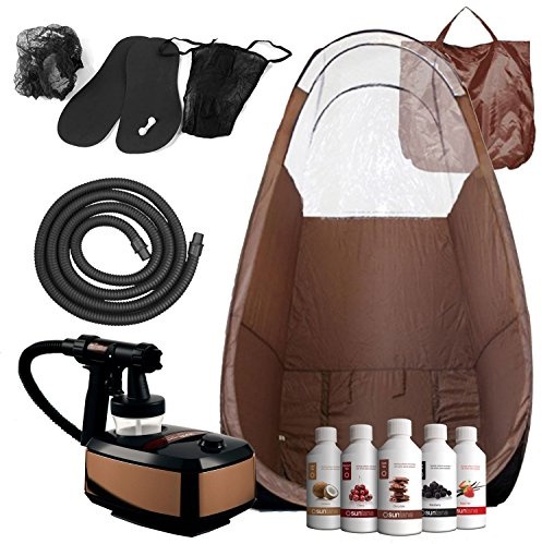 Aura Allure Spray Tanning Complete Kit with Brown Tent FREE Suntana Solutions