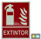 Normaluz RD00901 - Señal Luminiscente Extintor Aluminio 0.5 mm 21x30 cm con CTE, RIPCI y Apto para la Nueva Legislación