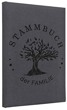 Hochzeitideal, Stammbuch der Familie Serie Boho Leinen dunkelgrau (Motiv2)