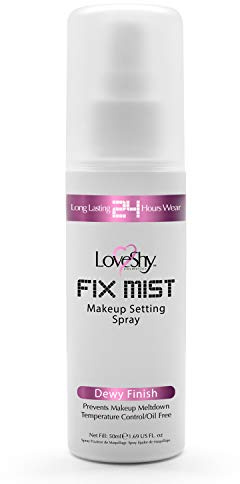Make up setting spray by LoveShy Cosmetics- setting spray with smudge Proof Formula make up fixing spray for face Long-lasting Effect, 50ml makeup fixing spray fixing spray make up (Dewy)