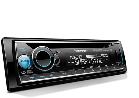 Pioneer DEH-S6220BS 1-Din CD Receiver – Bluetooth, SiriusXM, USB/AUX, Color Change, FLAC, AM/FM, Detachable Face, 13-Band EQ, 50W x 4, Voice Control, Hi-Volt RCA Preouts