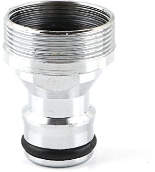 JUN-STORE ROHRVERBINDUNGSSTÜCKE Tippen Sie auf Küchenadapter, Messinghahn-Tap-Stecker-Mischer, Schlauchadapter-Becken-Fitting Gartenbewässerungswerkzeuge (Color : Silver)
