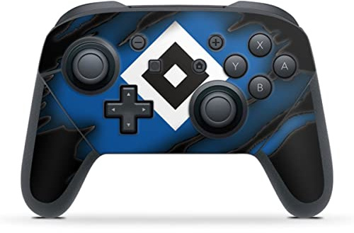 DeinDesign Skin kompatibel mit Nintendo Switch Pro Controller Folie Sticker Hamburger SV HSV Offizielles Lizenzprodukt