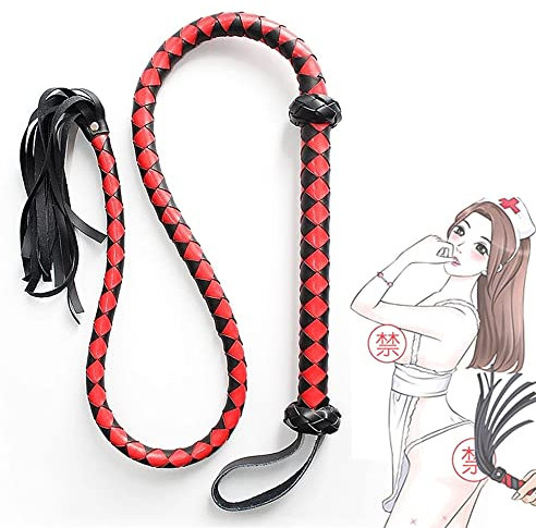 ZZZYW Fouets Longs en Cuir Fouet de Cheval Flogger Fouet en Cuir pour l'équitation Cravaches pour l'entraînement Quotidien des Chevaux