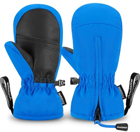 Andake Kinderhandschuhe,Warme Winterhandschuhe Wasserdicht Winddicht Handschuhe für Skifahren, Spielen, Outdoor-Aktivitäten, Jungen und Mädchen