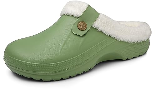 Meik Mangni Zoccoli Unisex-Adulto Sabot Donna Uomo Ciabatte in Gomma Invernali Caldo Pantofole Casa Impermeabile Scarpe da Giardino con Suola Antiscivolo