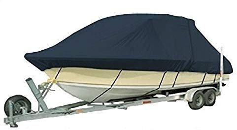 Bootsabdeckung 1200D PU-beschichtete Hochleistungs-Trailer-Bootsabdeckung, 21-22'X114, T-TOP-Boot, wasserdichte Bootsabdeckungen Bootsaußenabdeckung FFFF (Farbe: Blau)