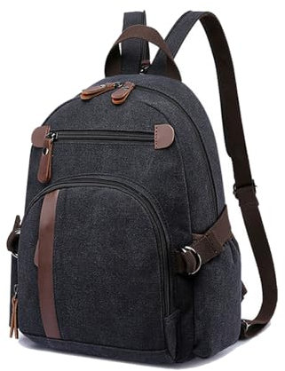 XINYASEE Rucksäcke Casual Rucksack Männer Unisex Schulrucksack Teenager Wasserdicht Reise Rucksack Mädchen Jungen Hochwertige Rucksack Taschen Canvas BackpackDaypack (schwarz)