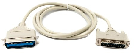 System-S D Sub Kabel 150 cm 25 Pin Stecker zu 36 Pin Buchse DB25 CN36 Adapter in Grau